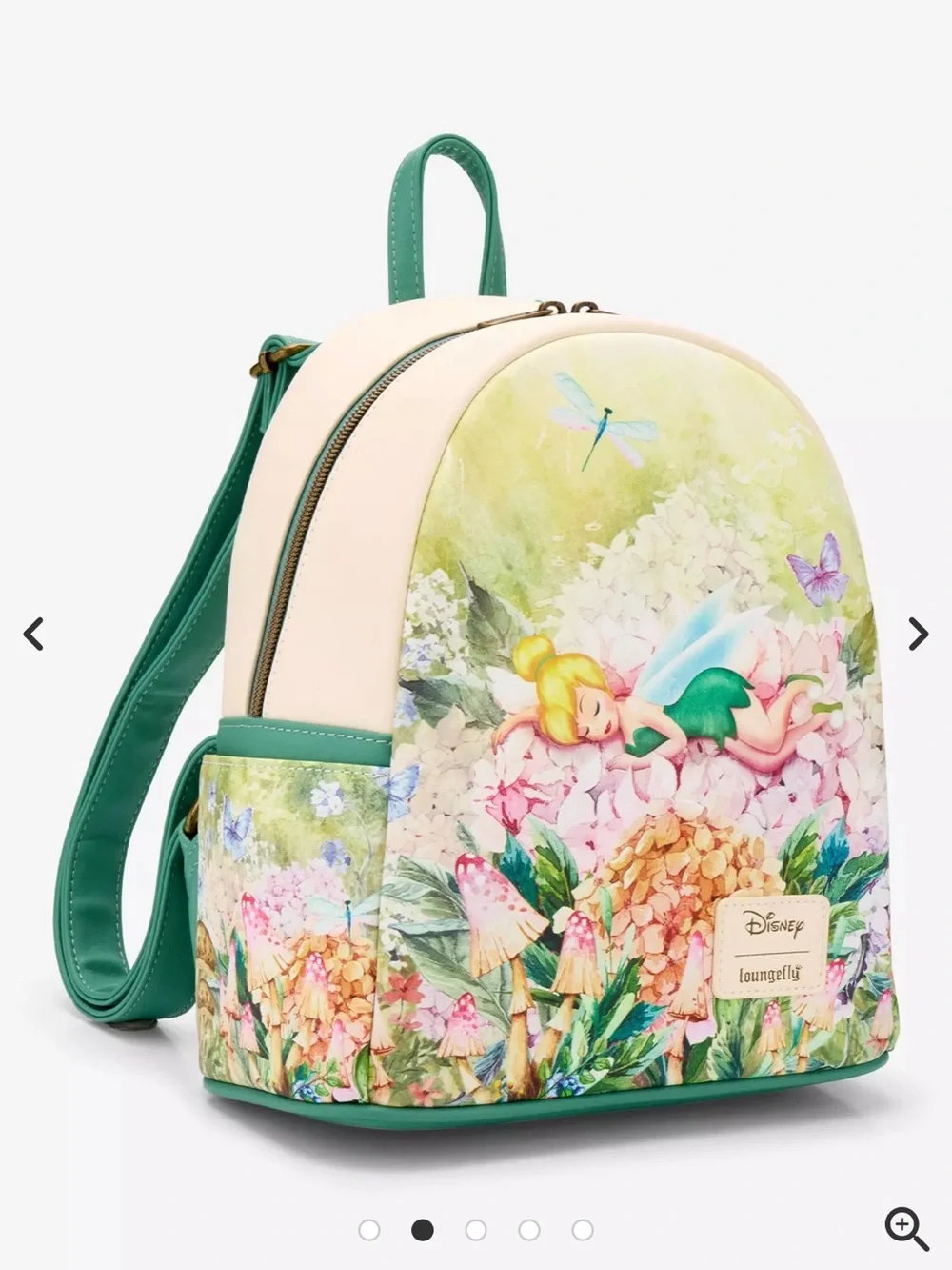 Loungefly Disney Peter Pan Tinker Bell Flowers Mini Backpack & Wallet